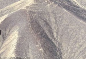 Recently discovered geoglyph of Snake in Nazca